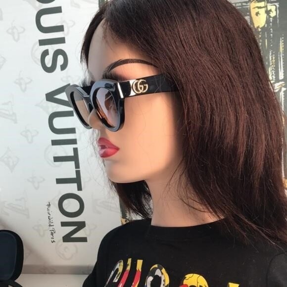 Authentic Gucci GG0957S 003 Sunglasses Black/Brown – New\